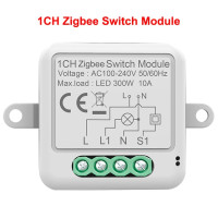 Умный мини-выключатель Tuya Zigbee, беспроводной переключатель с нулевым огнем в стиле граффити, 1, 2, 3, 4 клавиши, умное реле, для умного дома