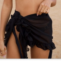 Обёрточная бумага кафтан Саронг Пляжные сексуальные юбки 9 Цвет купальник накидка Для женщин шифоновый купальник парео-шарф Bikini Cover-Ups 2021