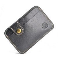 Кожаный мини-кошелек для кредитных карт в ретро-стиле, тонкий бумажник из натуральной кожи для мужчин и женщин, маленький держатель для карт