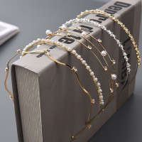 发箍珍珠韩式女夏季高级感森系网红2022年新款约细水钻头箍亚代发