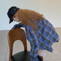 滷滷lulu日系百搭格紋襯衫早秋格子長袖上衣女寬鬆別致慵懶風外套