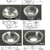 18 мм 20 мм 21 мм 23 мм 24 мм 29 мм 33 мм 36 мм ~ 80 мм вогнутая линза из ПММА COB светодиодный фонарик конденсатор плоская выпуклая вогнутая линза