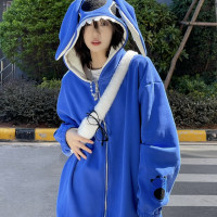 做夢特長生原創新款可愛卡通連帽寬鬆男女姐妹組加厚外套