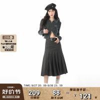 CyNi 「 Cynismo」潮牌復古酸洗坑條針織開衫拉鍊外套休閒百搭ins