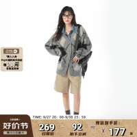 CyNi 「 Cynismo」潮牌復古V領菱格長袖針織開衫外套慵懶風高級感