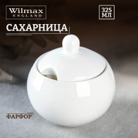 Сахарница Wilmax Olivia с крышкой фарфоровая 325 мл