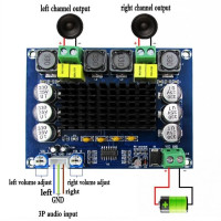 DC 12V 24V 120W * 2 двухканальный стерео цифровой усилитель высокой мощности плата TPA3116D2 XH-M543 усилитель аудиоплаты сабвуфера