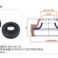 Уплотнитель вала крышки автомобильного компрессора переменного тока с резиновым креплением для 10pa15 R134a CB30x14.3C, 1 шт.
