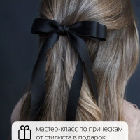 Черный атласный бант для волос на заколке-автомат для девочек и женщин. Украшения и аксессуары для волос.