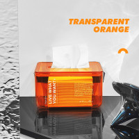 提绳款透明抽纸盒家用 带弹簧款免打湿纸巾盒桌面现代简约款