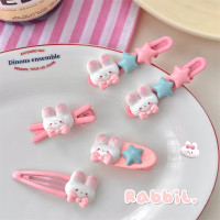 粉色小兔子系列发夹儿童网红鸭嘴夹bb夹碎发刘海夹子少女可爱发饰