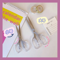 韩国ins风简约透明剪刀家用学生剪子办公手账裁剪文具剪diy剪纸刀
