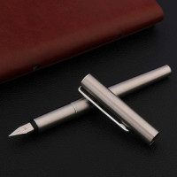 Новая высококачественная перьевая ручка из нержавеющей стали 0,38 мм ручка для подписи каллиграфия ручка, канцелярские принадлежности для офиса школьные письменные принадлежности