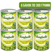 Горошек зеленый BONDUELLE Нежный, Бразилия, 300г - 6 штук