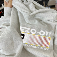 上身真的太棒了！花灰色薄款純棉寬鬆連帽運動衫女秋冬新款美式上衣