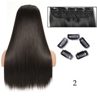 Hairstar 24-дюймовые длинные прямые кудрявые цельные удлинители волос с 5 зажимами синтетические шиньоны для женщин