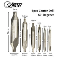 XCAN HSS комбинированные центральные сверла, 60 градусов, зенкер, набор угловых бит 1,0 мм, 1,5 мм, 2,0 мм, 2,5 мм, 3,5 мм, 5 мм, металлическое сверло