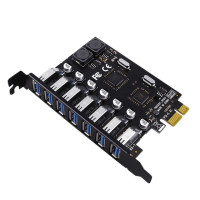 USB 3,0 PCI Express адаптер PCI e на 7 портов USB 3 Расширенный адаптер карта USB3 PCIe PCI-e x1 преобразователь контроллера для настольного ПК