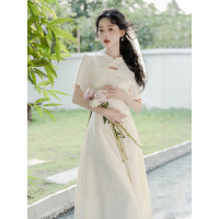 新中式別致獨特裙子夏季2023年新款旗袍改良年輕款少女國風洋裝