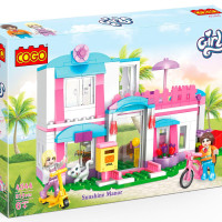 Конструктор COGO "Модная девушка, Вилла у моря", лего совместимый, 319 деталей, 182366