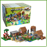 Конструктор Майнкрафт Деревня 4 в 1, 803 детали, 8 минифигурок Лего совместимый
