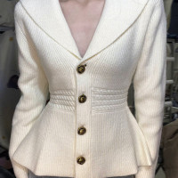 韓版hiphop小香風高級感開衫毛衣女秋冬收腰溫柔軟糯氣質針織衫潮