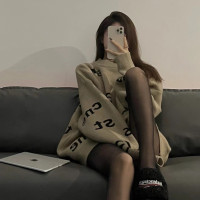 韓系毛衣女寬鬆英倫風設計感小眾秋冬新款針織衫chic慵懶套頭上衣