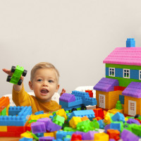 Пластиковый Конструктор Для Детей 3+ / Большой Блочный 150 Деталей / Комби Блок