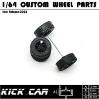 KICARMOD 1/64 резиновые шины и Литые Автомобильные колеса на 1:64 для внедорожников, предназначенных для пикапов, миниатюрных больших седанов