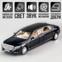 Моделька машины лимузин Мерседес, коллекционная металлическая машинка Mercedes-Benz Maybach от Wimi