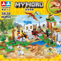 Конструктор My world Minecraft Динозавры в мире Майнкрафт, набор 652 детали