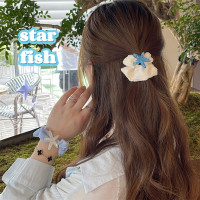 闪亮亮海星大肠发圈ins小众气质清爽百搭发绳少女基础款皮筋发饰