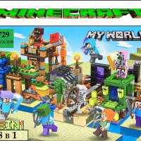 Конструктор Майнкрафт 729 деталей + минифигурки 8 шт. / лего фигурки Minecraft / аналог lego