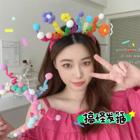 新款彩色扭扭棒生日发箍儿童生日头饰宝宝生日派对布置拍照道具女