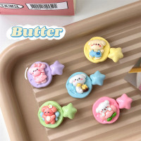 可爱动物星星发卡奶油配色鸭嘴夹y2k辣妹ins风卡通发夹少女心发饰