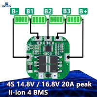 EGBO 4S 14,8 V/16,8 V 20A peak li-Ion 4 BMS PCM Защитная плата батареи bms pcm для литиевой батареи LicoO2 Limn2O4 18650 li