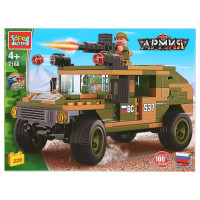 Конструктор для мальчика машина хаммер военный Город мастеров 229 деталей