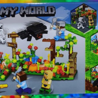 Конструктор My World, Minecraft "Битва за сад" (345 деталей) совместим с лего