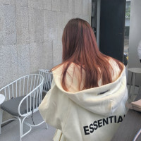 正品級FOG美式ESSENTIALS開衫拉鍊連帽運動衫女外套寬鬆秋冬加絨潮