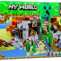 Конструктор My World, Майнкрафт, Minekraft 11363 Шахта Крипера 852 детали