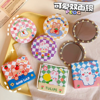 网红迷你小镜子女随身化妆镜小号可爱便携折叠宿舍学生手持双面镜