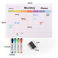 跨境磁性冰箱贴可擦写记事留言软白板创意可移磁力自律计划表批发