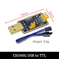 Плата микроконтроллера CH340 с USB на TTL CH340G, небольшая пластина для щетки с проводом, с USB для последовательного подключения вместо PL2303