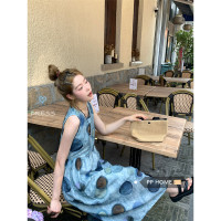 PPHOME酷感羅紋~小眾設計感鬼馬倫藝少女圈圈背心裙洋裝女