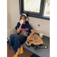 PPHOME甜辣半裙~夏日多巴胺獨特洋裝超好看印花設計寬鬆T恤長裙