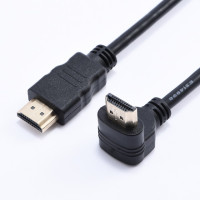 Короткий 90 градусов левый правый вверх вниз угол HDMI-совместимый кабель двойной HDTV линия штекер-штекер M/M HD-кабель провод 0,5 м