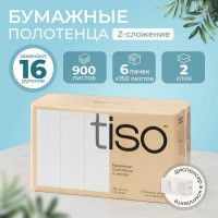 Бумажные полотенца в листах Tiso, Z-сложение, 150 листов, 6 пачек