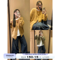 FFAN 11 落日橘針織開衫～圓領長袖寶藏私藏款亮眼開衫氛圍感拿捏