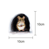 5 шт./лот Реалистичная 3D мышь, настенная наклейка, мышь в отверстии, настенная наклейка, уникальная наклейка, внутреннее и наружное украшение, мышь, Настенная Наклейка