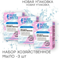 Pure Warte Натуральное хозяйственное мыло из кокоса для стирки и мытья посуды, 3 шт. - 175 г.